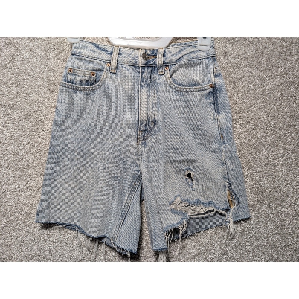 Pacsun‎ Shorts Womens 23 Blue Denim Jean Cutoff 100% Cotton 90s Boyfriend